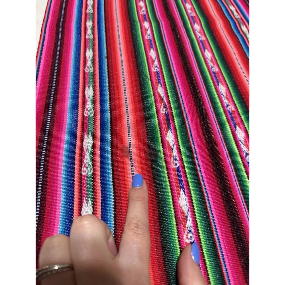 Vintage Aztec‎ Bright Color Yoga Blanket Table Cloth Aguayo Peru